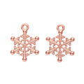 Beaded Tip Snowflake Charms in Four Vintage Metal Finishes view 8