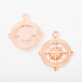 Open Compass Rose Metal Charms in Five Color Finishes view 10