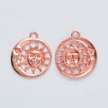 Sun and Crescent Moon Disc Charms in Eight Finishes view 12