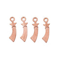 Shooting Star Charm Alloy Jewelry Making Component in 5 Finish Options view 9