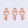 Heart Bow Key Metal Charms In Seven Finishes For Jewelry Making view 12