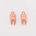 Small Molar Tooth Charm in Multiple Metal Finishes for Jewelry Making view 11