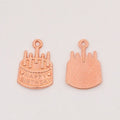 Happy Birthday Cake Charm Pendants in Six Finishes view 11