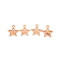 Open Star with Round Center Metal Charm for Jewelry Making in 4 Visible Finishes view 8