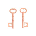 Heart Bow Skeleton Key Charm in Seven Metallic Finishes view 12