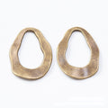 Irregular Open Circle and Teardrop Metal Charms in Two Antique Finishes view 9