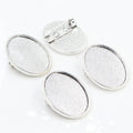 18x25mm Inner Size Alloy Brooch Pendant Tray Base 6g Time Gem DIY Jewelry Findings view 4