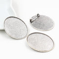 30x40mm Oval Alloy Brooch Pendant Tray Base 8g For Time Gem Jewelry DIY Accessories view 3
