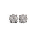 French Minimalist Micro Pave Kaleidoscope Stud Earrings For Women Light Luxury Versatile Jewelry view 5