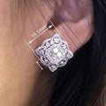 French Minimalist Micro Pave Kaleidoscope Stud Earrings For Women Light Luxury Versatile Jewelry view 4