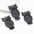 18x25mm Inner Diameter Alloy Pendant Tray Base, 6g DIY Jewelry Setting Accessories view 3