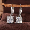 Fresh Geometric Square Zircon Stud Earrings For Women, Simple Fashion Ear Jewelry view 1