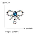 Alloy Rhinestone Number Five Bow Brooch Pin For Women's Apparel view 6