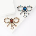 Alloy Rhinestone Number Five Bow Brooch Pin For Women's Apparel view 1