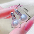 2024 French Style Faux Pearl Earrings For Women, Luxury Minimalist Fashion Ear Cuff Jewelry view 4