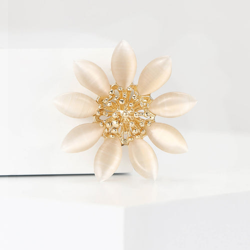 Alloy Enamel Chrysanthemum Flower Brooch Pin For Dresses And Cardigans