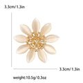 Alloy Enamel Chrysanthemum Flower Brooch Pin For Dresses And Cardigans view 6