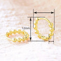 Trendy Versatile Metal Hoop Earrings With Beaded Detail Simple Fashion Ear Jewelry For Women view 4