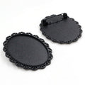 30x40mm Oval Alloy Brooch Pendant Tray Bezel Settings DIY Jewelry Findings 9g view 4