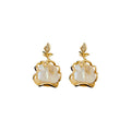 Gold Plated Baroque Pearl Flower Jewelry Set With Silver Pin Stud Earrings Ring Necklace view 5