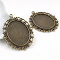 30x40mm 13g Zinc Alloy Charm Pendant for DIY Necklace Bracelet Jewelry Making view 2