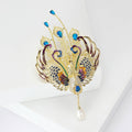 Alloy Zircon Phoenix Brooch For Elegant Dress And Suit Decoration view 3