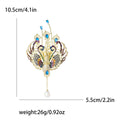 Alloy Zircon Phoenix Brooch For Elegant Dress And Suit Decoration view 4