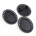 18x25mm Inner Diameter Alloy Pendant Tray Base, 5g DIY Jewelry Setting Accessories view 3