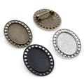 18x25mm Inner Diameter Alloy Pendant Tray Base, 5g DIY Jewelry Setting Accessories view 5