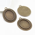18x25mm Inner Diameter Alloy Pendant Tray Base, 5.5g DIY Jewelry Setting Accessories view 4