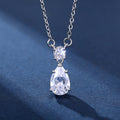 Clear Sparkling Water Drop Jewelry Set, Light Luxury Earrings And Necklace For Banquet view 3