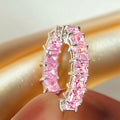 Micro Paved Square Zircon Hoop Earrings For Women, Luxury Fashion Round Circle Ear Jewelry view 3