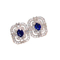 Rectangle Hollow Out Stud Earrings For Women, Light Luxury Elegant Royal Square Ear Jewelry view 5