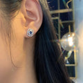 Rectangle Hollow Out Stud Earrings For Women, Light Luxury Elegant Royal Square Ear Jewelry view 3