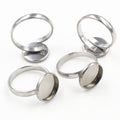 12mm Inner Diameter High Quality Stainless Steel Ring Gemstone Tray, 2g DIY Jewelry Accessory view 5