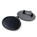 30x40mm Oval Alloy Brooch Pendant Blank Tray Base For DIY Cabochon Jewelry Findings, 12g view 3