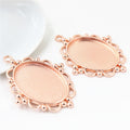 30x40mm Oval Alloy Pendant Blank Cabochon Bezel Tray, 12g DIY Jewelry Setting Accessory – Antique Bronze view 3