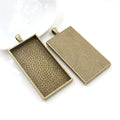 24x48mm 15g Zinc Alloy Charm Pendant for DIY Necklace Bracelet Jewelry Making view 4