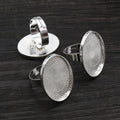 18x25mm Inner Oval Alloy Ring Cabochon Base Tray DIY Pendant Jewelry Accessory view 4