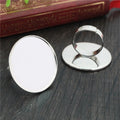 30mm Inner Diameter 6g Thickened Copper Time Gem Ring Bezel Setting Base For DIY Jewelry Accessories view 2