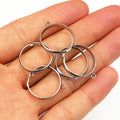 18mm Diameter Stainless Steel Ring With Curved Edge, 1.5g Welded Loop DIY Pendant Jewelry view 3