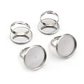 Stainless Steel 10-25mm Inner Diameter Ring Gemstone Base Settings For DIY Jewelry Findings view 4