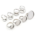 Stainless Steel 10-25mm Inner Diameter Ring Gemstone Base Settings For DIY Jewelry Findings view 2