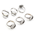 Stainless Steel 10-25mm Inner Diameter Ring Gemstone Base Settings For DIY Jewelry Findings view 3