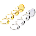 Stainless Steel Double Ball Open Gold Ring Cabochon Setting Base With 6-25mm Inner Diameter view 5