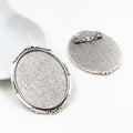 30x40mm Oval Alloy Brooch Pendant Blank Tray Base For DIY Cabochon Jewelry Findings, 10g view 4