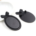 30x40mm Bow Brooch Alloy Pendant Blank Tray, 12g DIY Jewelry Cabochon Bezel Setting Accessory view 3