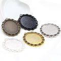 30x40mm Oval Alloy Pendant Blank Cabochon Bezel Tray, 10g DIY Jewelry Setting Accessory view 1
