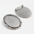 30x40mm Oval Alloy Brooch Pendant Tray Base 10g For Time Gem Jewelry DIY Accessories view 3