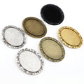 30x40mm Oval Alloy Brooch Pendant Tray Base 10g For Time Gem Jewelry DIY Accessories view 5